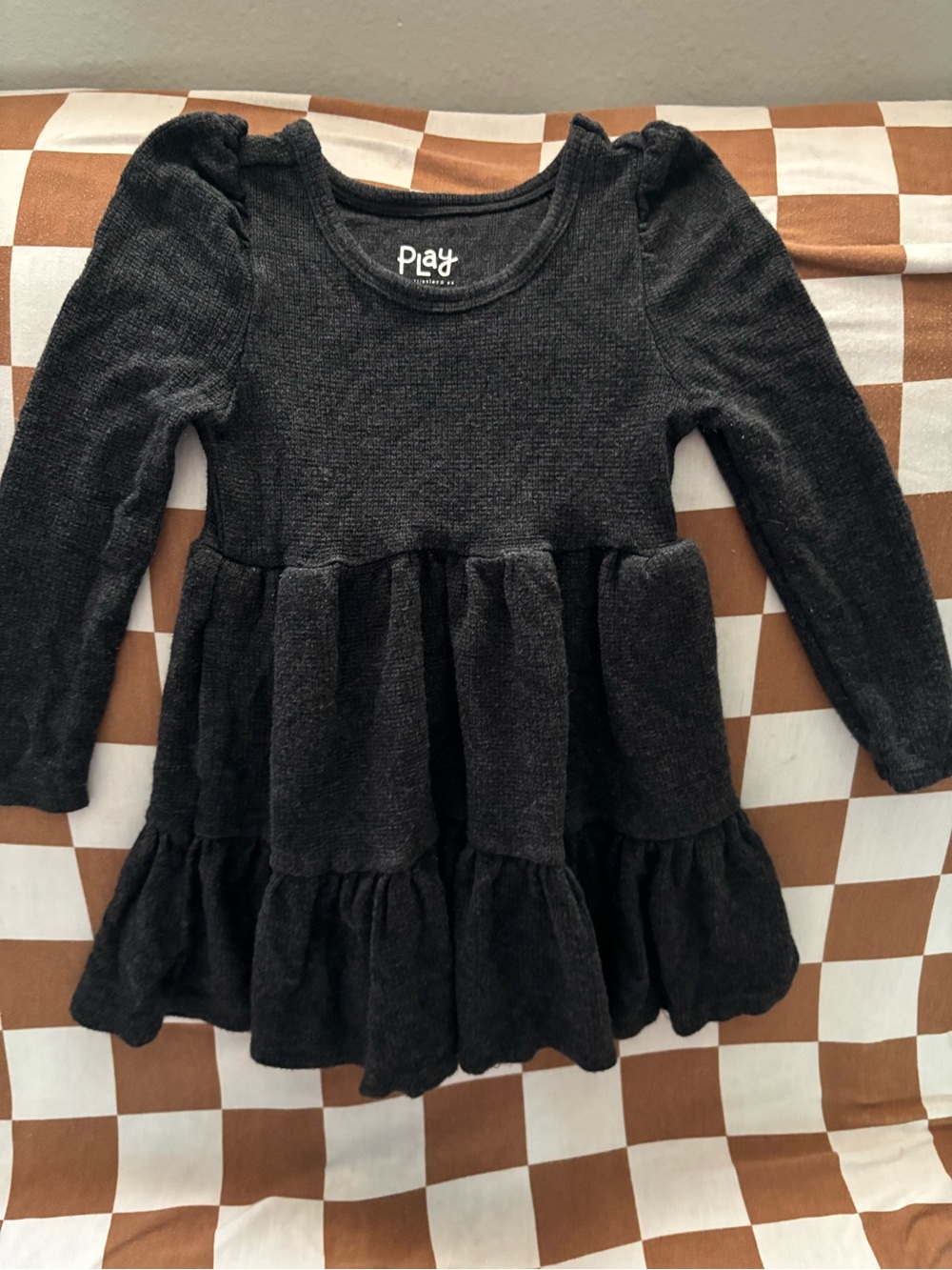 Little Sleepies charcoal Long-Sleeve  Dress